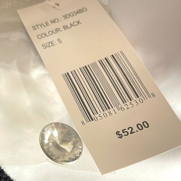 NWT by NOUVEAUX Women's Size SMALL Holiday Christmas Black Decorative Sweater - Picture 4 of 6